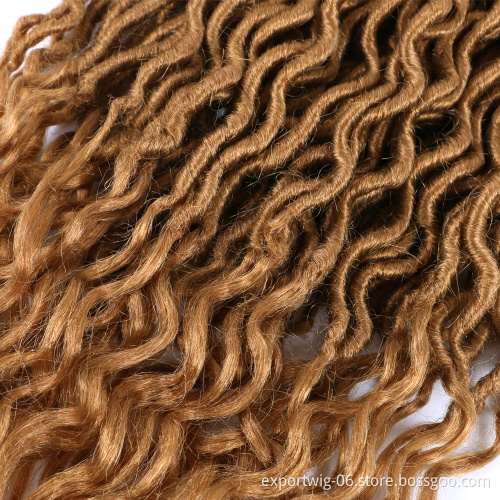 Wholesale Curly Goddess Locs Crochet Hair Extensions African Goddess Faux Locs 18 Inches Solid And Ombre Color Synthetic Fiber